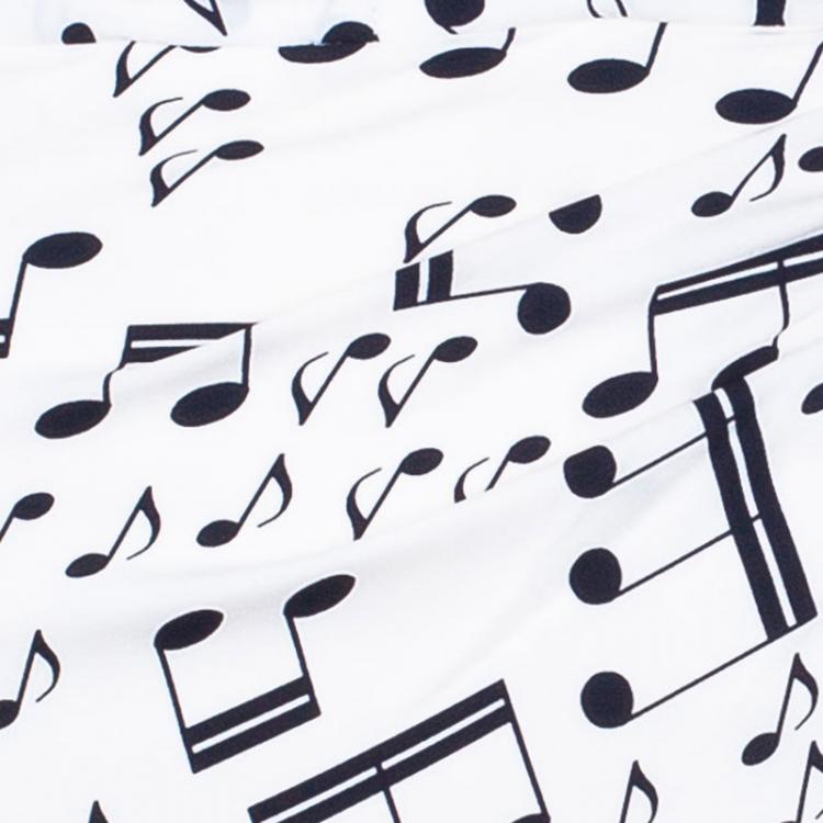 Pre Owned Dolce And Gabbana Strapless Musical Note Print Dress S