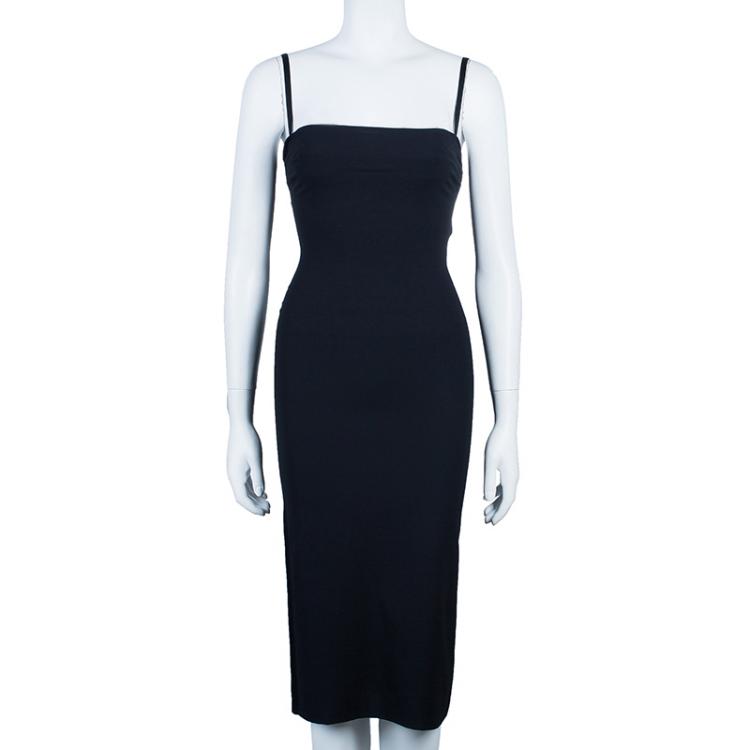 Pre Owned Dolce and Gabbana Black Strapless Fitted Dress S