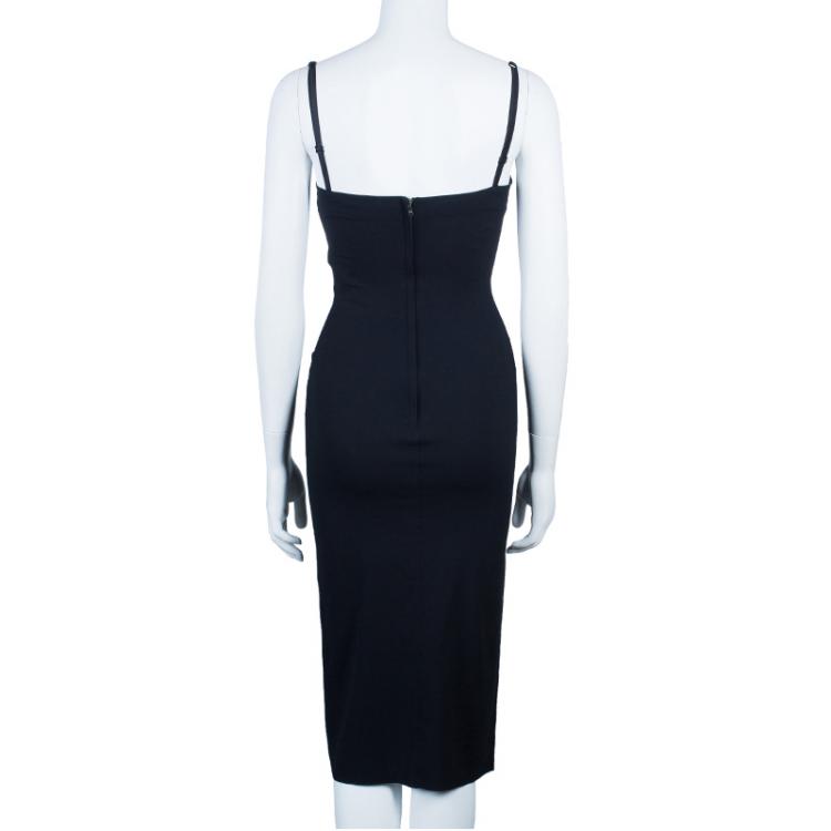 Pre Owned Dolce and Gabbana Black Strapless Fitted Dress S
