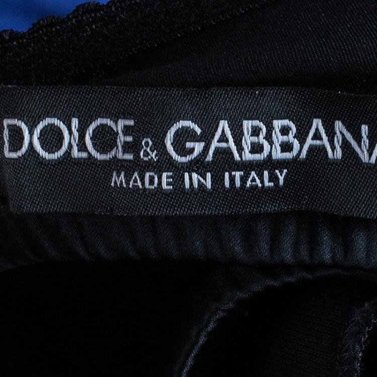 Pre Owned Dolce and Gabbana Black Strapless Fitted Dress S