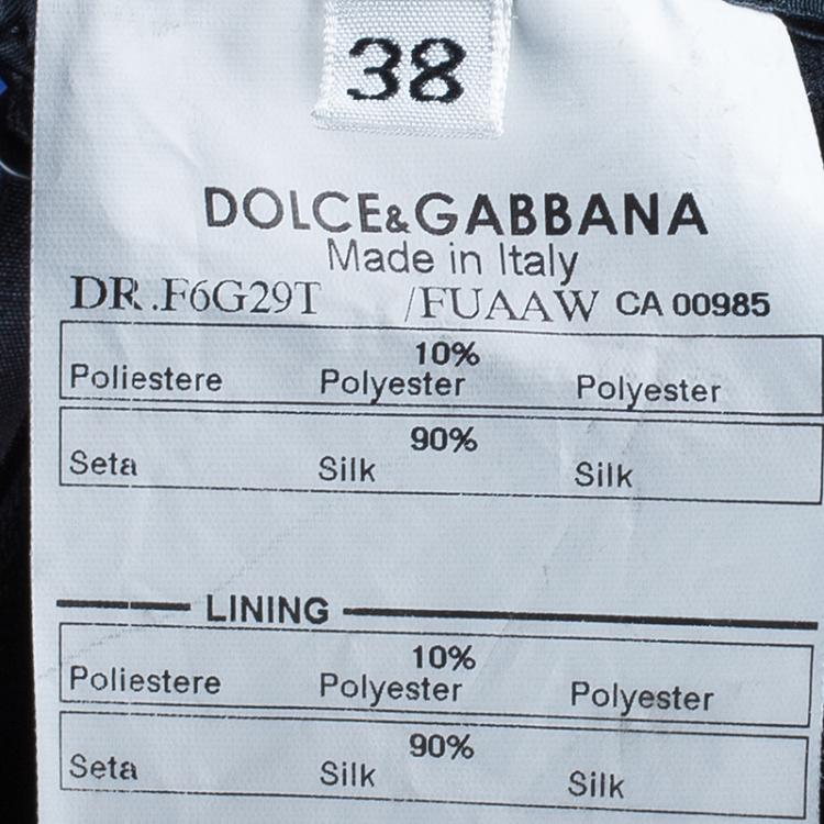 Pre Owned Dolce and Gabbana Black Strapless Fitted Dress S