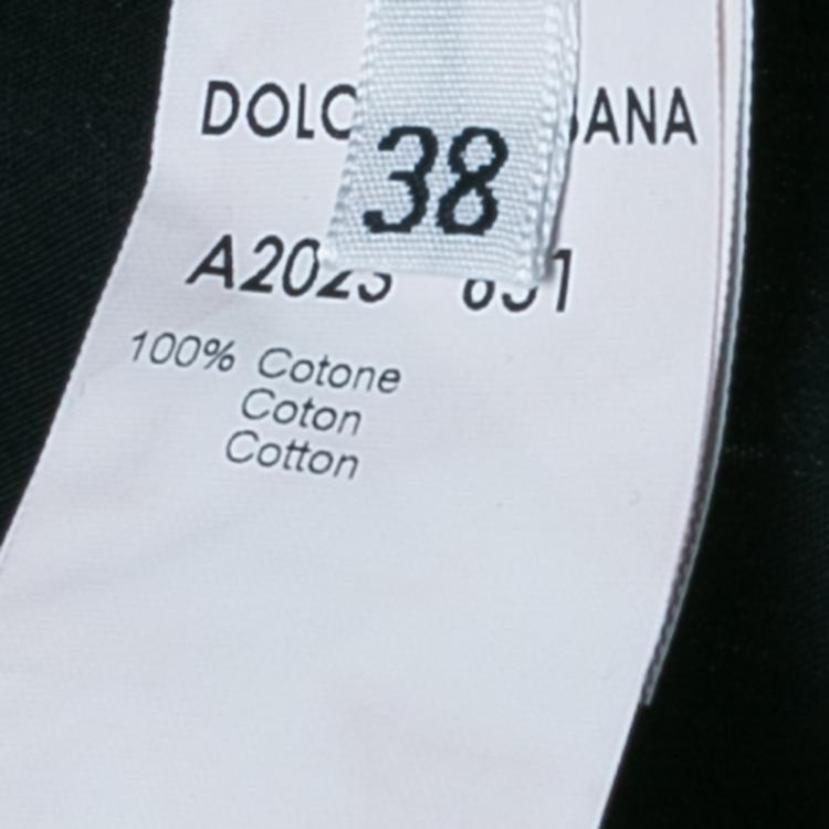Pre Owned Dolce And Gabbana Black Cufflink Detail Shirt S