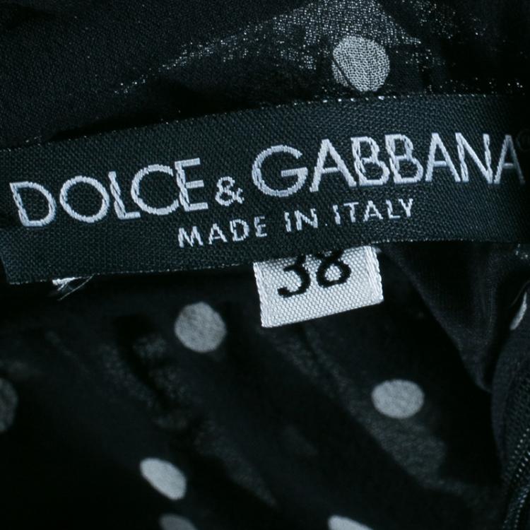 Pre Owned Dolce and Gabbana Chiffon Halter Polka-dot Top S