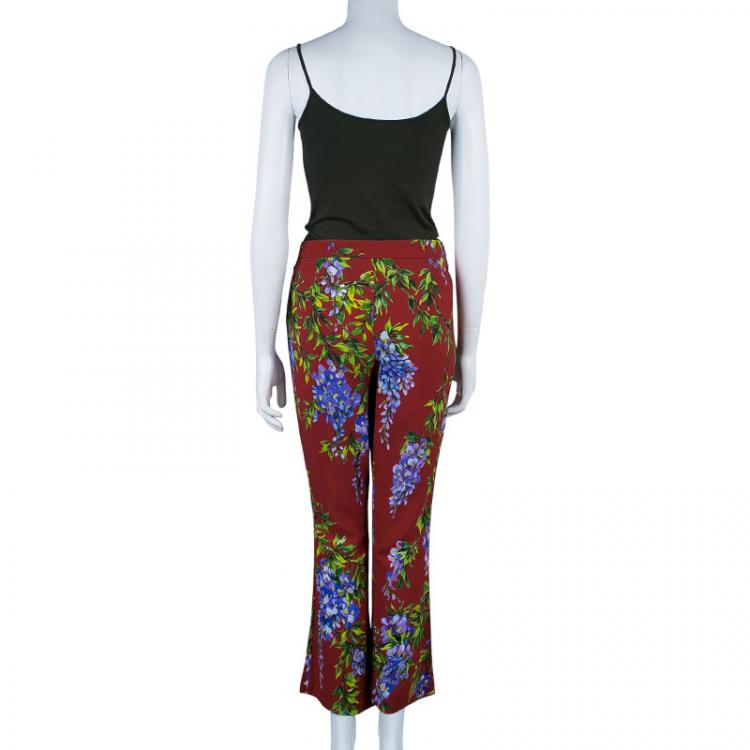 Pre Owned Dolce and Gabbana Floral Pants M