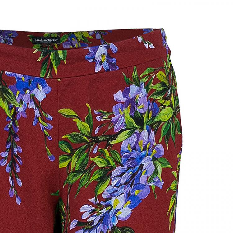 Pre Owned Dolce and Gabbana Floral Pants M
