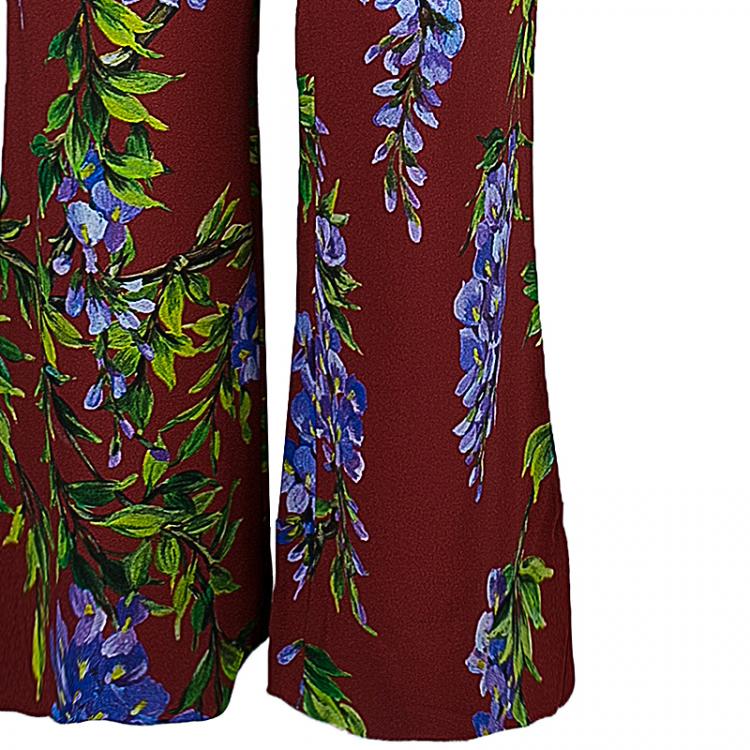 Pre Owned Dolce and Gabbana Floral Pants M