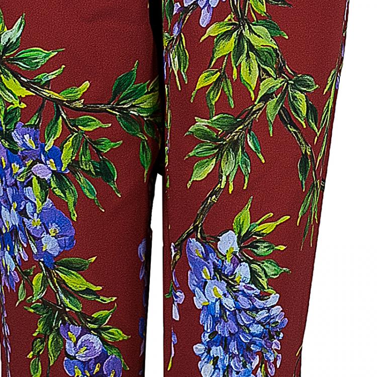 Pre Owned Dolce and Gabbana Floral Pants M