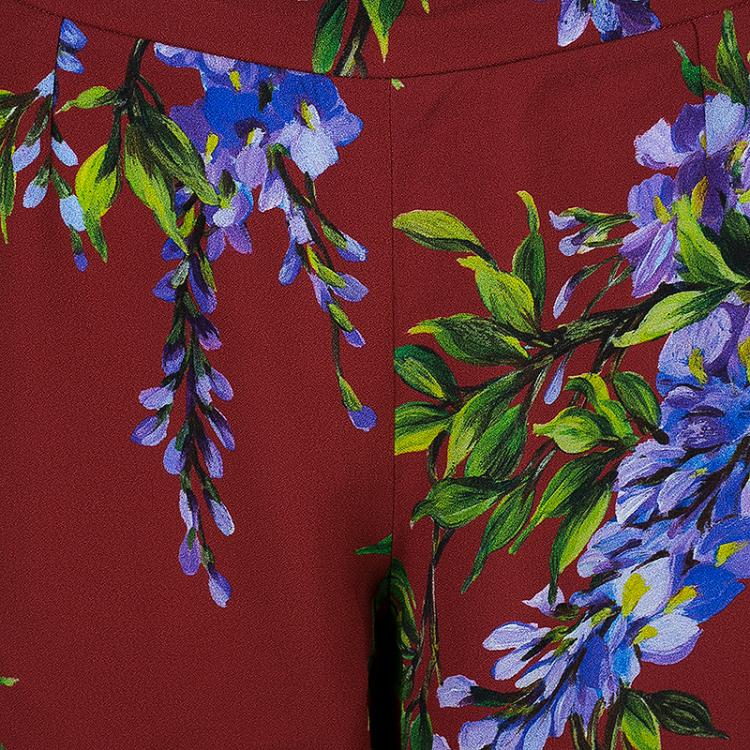 Pre Owned Dolce and Gabbana Floral Pants M