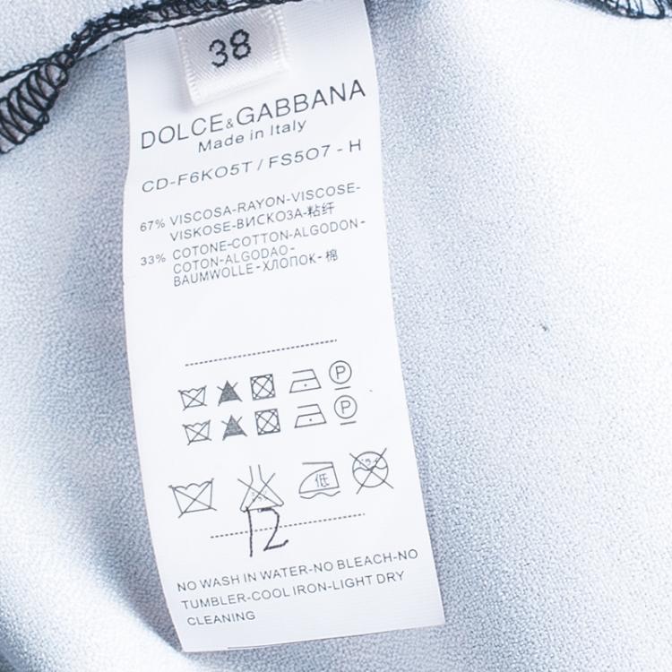 Pre Owned Dolce And Gabbana Key Print Maxi Dress S