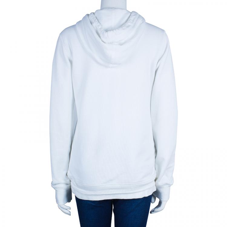 Pre Owned Dolce and Gabbana White Al Pacino Hooded Sweatshirt M