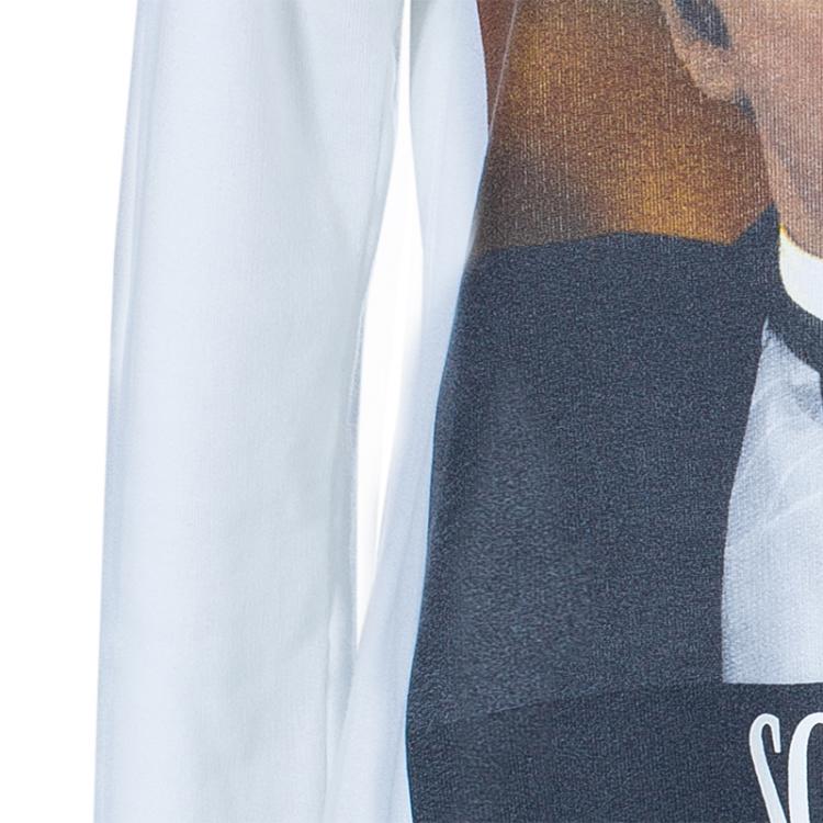 Pre Owned Dolce and Gabbana White Al Pacino Hooded Sweatshirt M