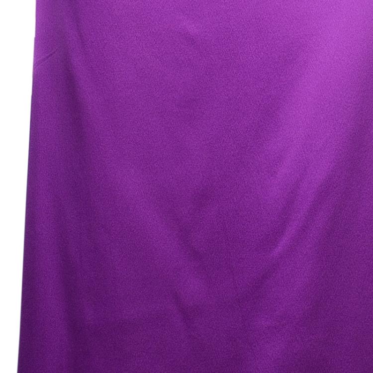 Pre Owned Dolce and Gabbana Purple Satin Evening Gown S