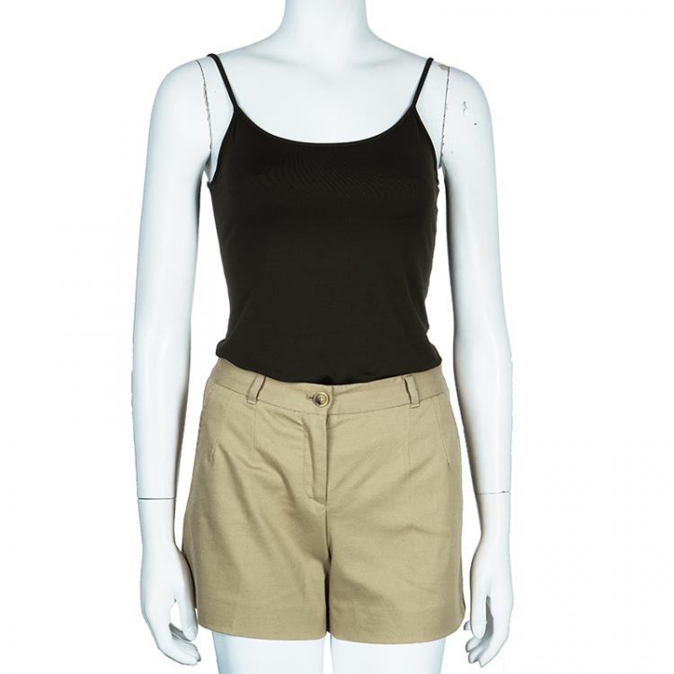 Pre Owned Dolce And Gabbana Beige Cotton Shorts XS