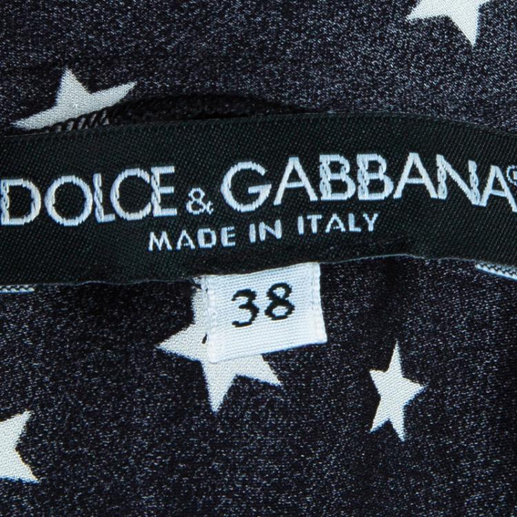 Pre Owned Dolce And Gabbana Star Print Mini Dress S