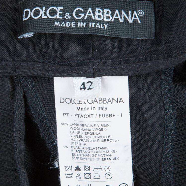 Pre Owned Dolce and Gabbana Black Trousers M