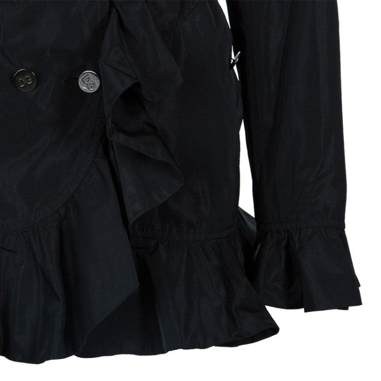 مملوكة مسبقًا Dolce and Gabbana Black Nylon Coat M