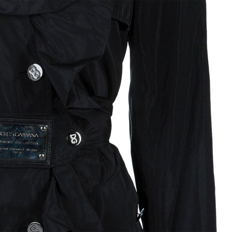 مملوكة مسبقًا Dolce and Gabbana Black Nylon Coat M