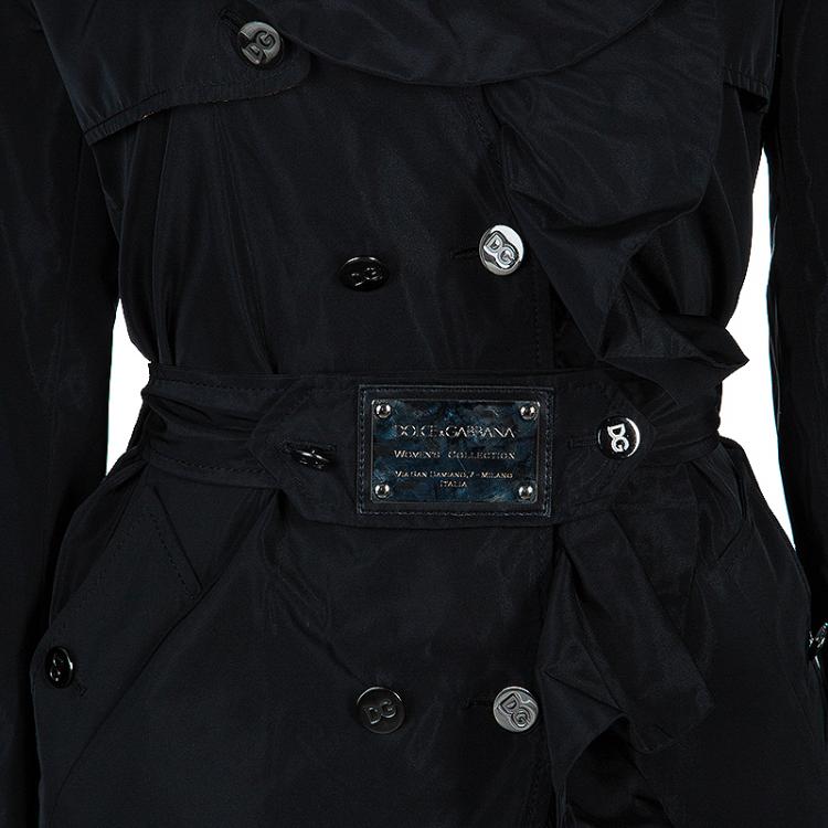 مملوكة مسبقًا Dolce and Gabbana Black Nylon Coat M