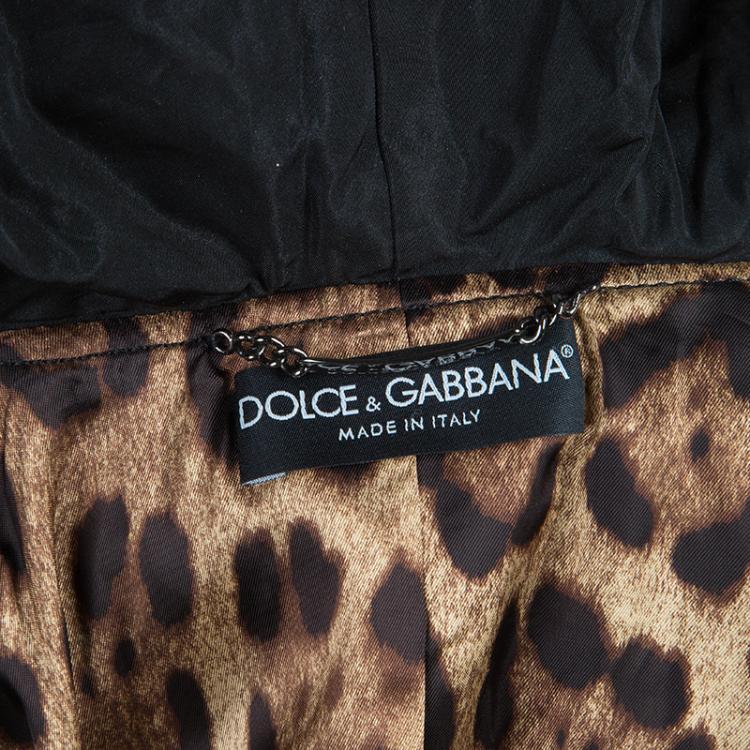 مملوكة مسبقًا Dolce and Gabbana Black Nylon Coat M