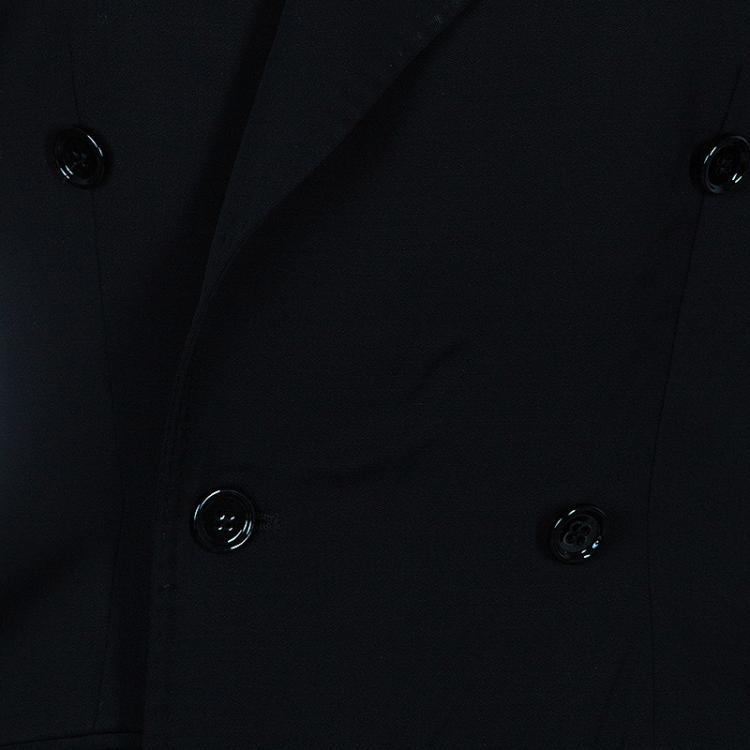 Pre Owned Dolce and Gabbana Black Double Breasted Long Coat M