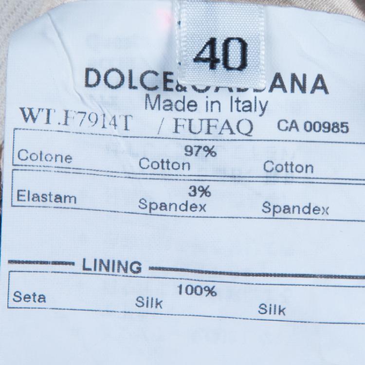 Pre Owned Dolce and Gabbana Cream Sleeveless Jacket S
