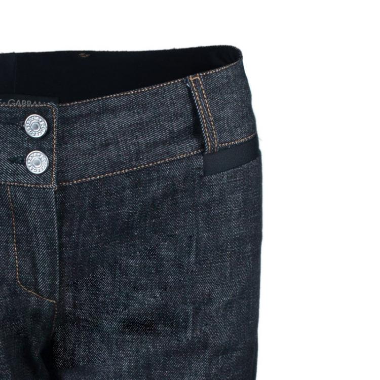 Pre Owned Dolce and Gabbana Black Denim Jeans S