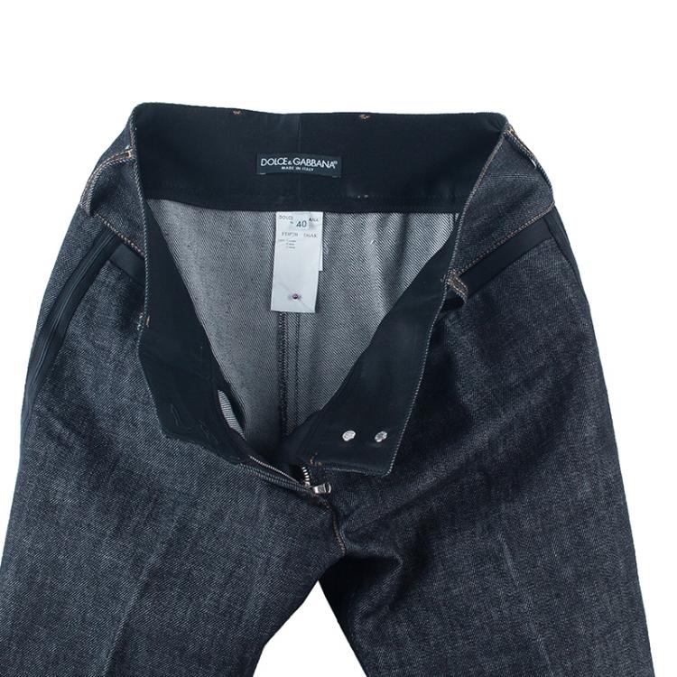 Pre Owned Dolce and Gabbana Black Denim Jeans S