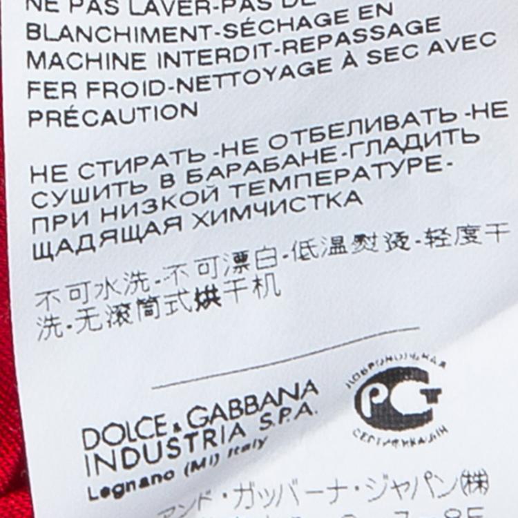 Pre Owned Dolce and Gabbana Red Gathered Dress M