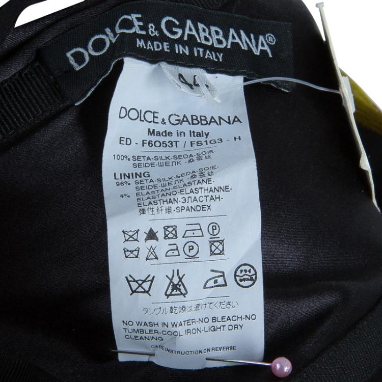 Pre Owned Dolce And Gabbana Strapless Leopard Print Gown M