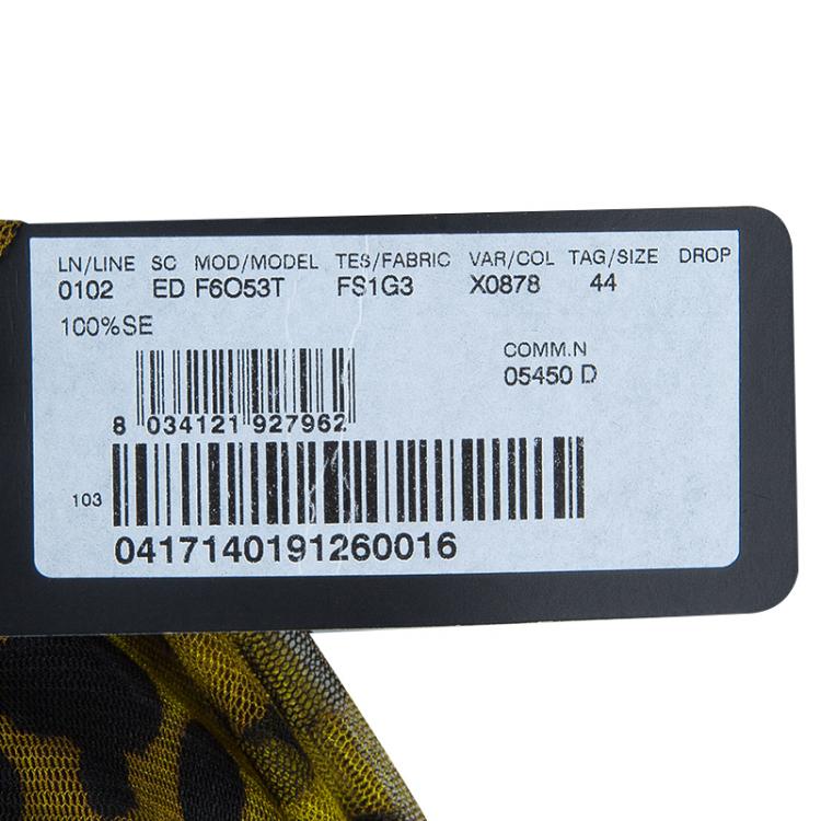 Pre Owned Dolce And Gabbana Strapless Leopard Print Gown M