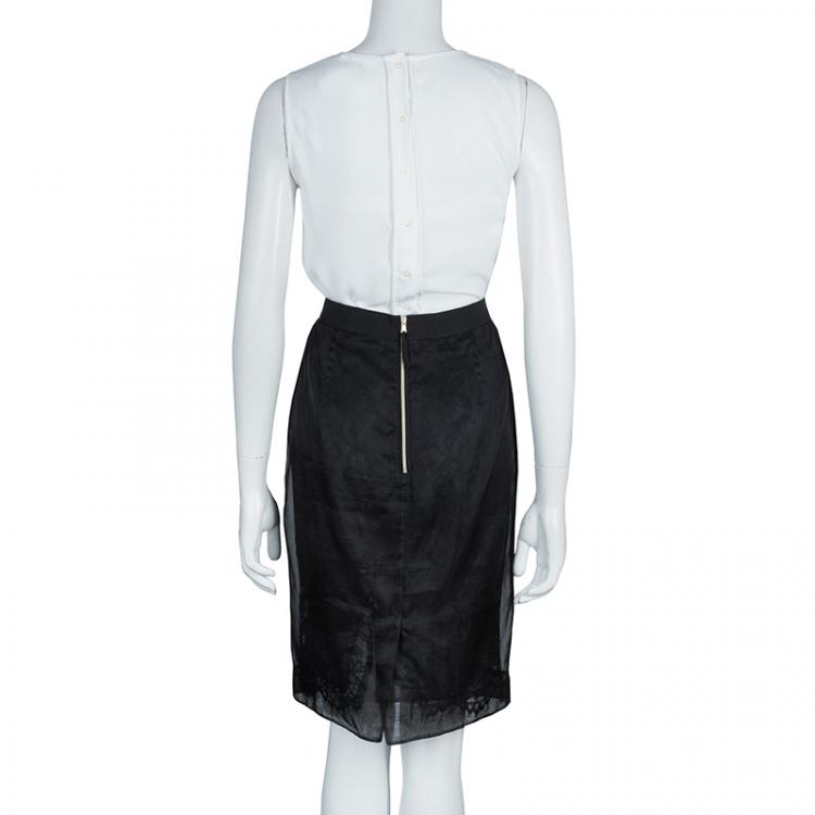 Pre Owned Dolce And Gabbana Black Organza Skirt M