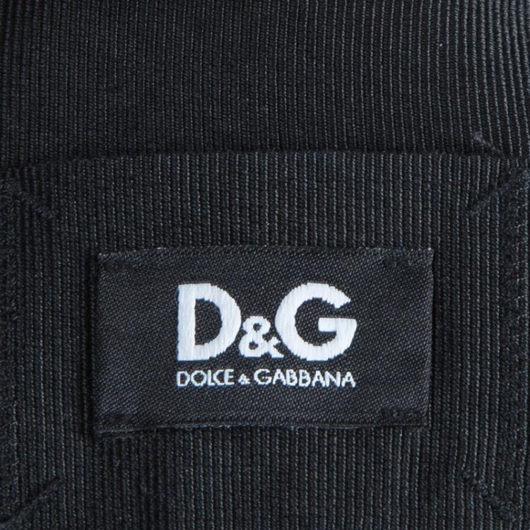 Pre Owned Dolce And Gabbana Black Organza Skirt M