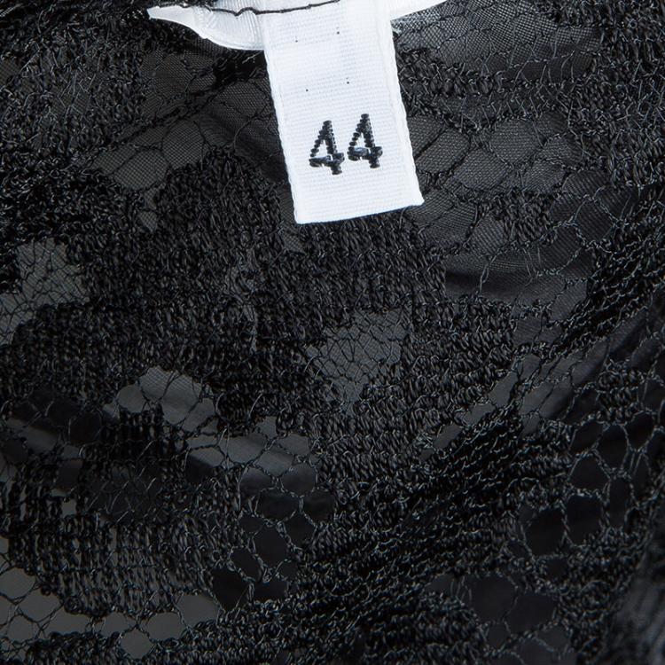 Pre Owned Dolce And Gabbana Black Organza Skirt M