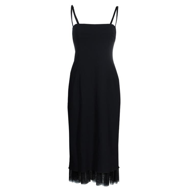 Pre Owned Dolce and Gabbana Black Bustier Dress L