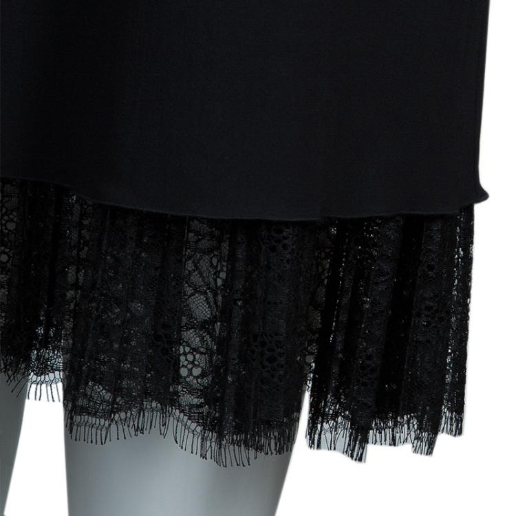 Pre Owned Dolce and Gabbana Black Bustier Dress L
