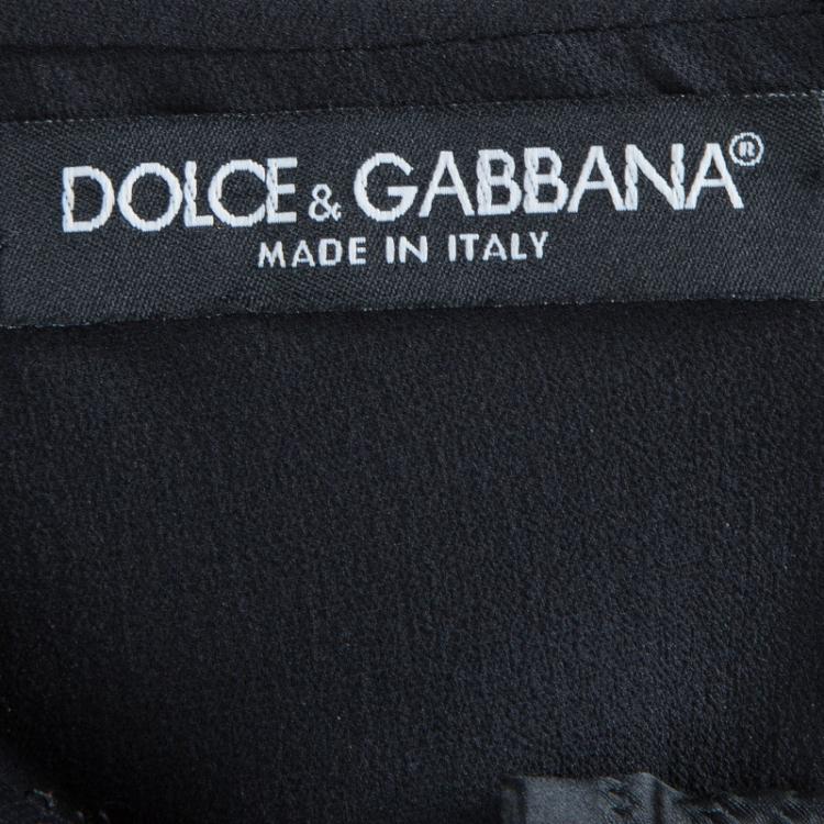 Pre Owned Dolce and Gabbana Black Bustier Dress L