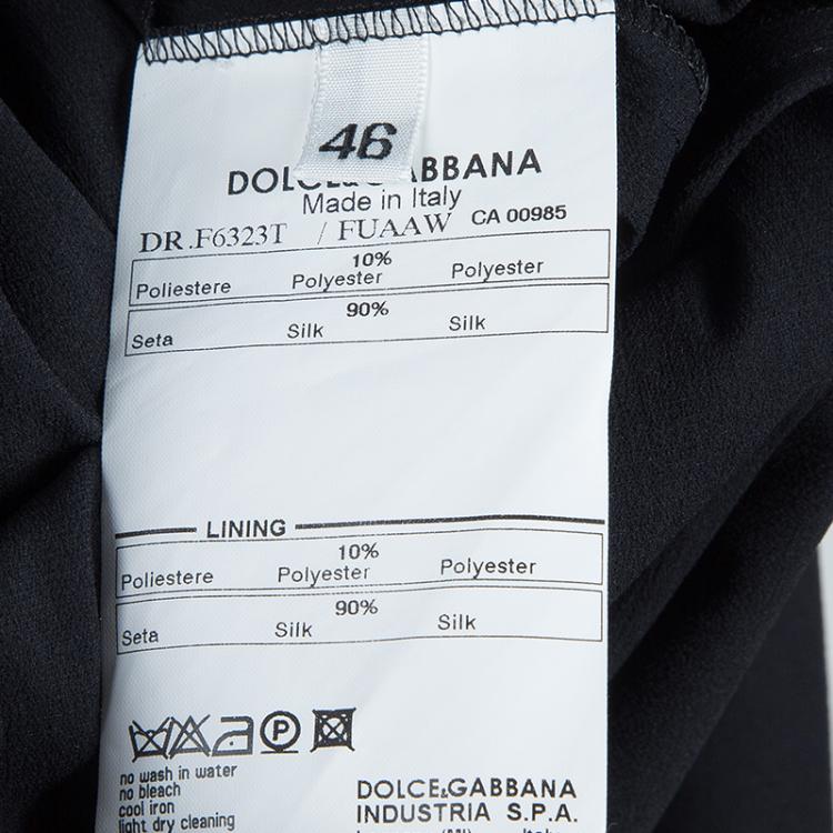 Pre Owned Dolce and Gabbana Black Bustier Dress L