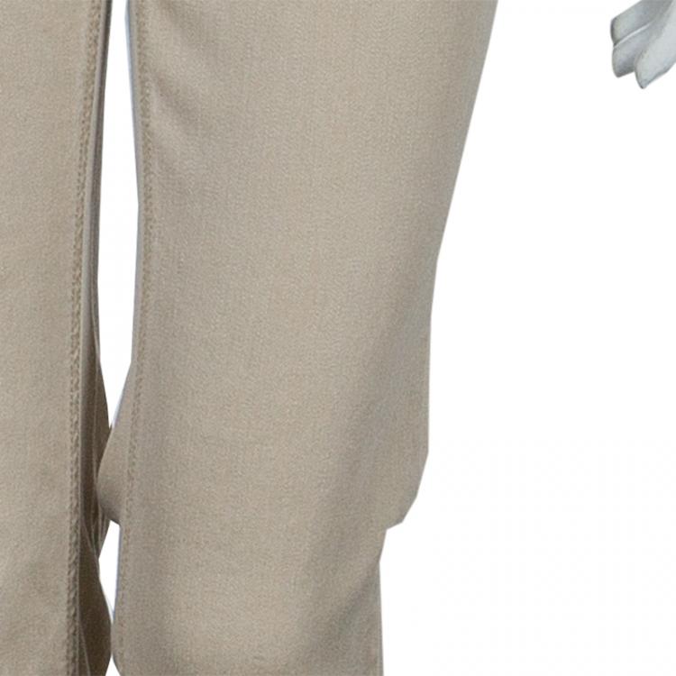 Pre Owned Dolce And Gabbana Beige Flared Jeans M