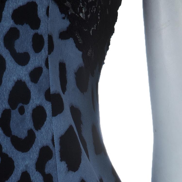 Pre Owned Dolce and Gabbana Leopard Print Sleeveless Top S
