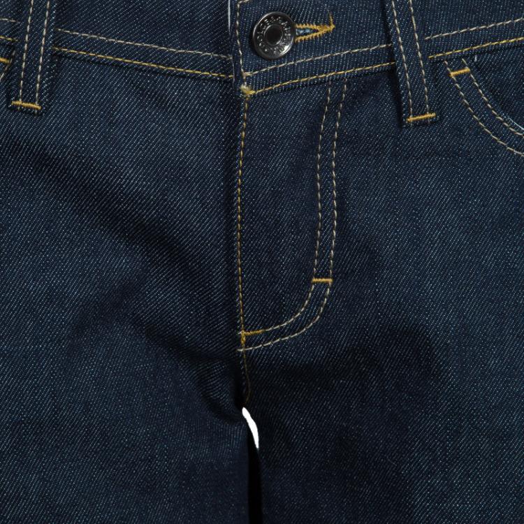 Pre Owned Dolce and Gabbana Blue Dark Wash Denim Skinny Pretty Jeans S