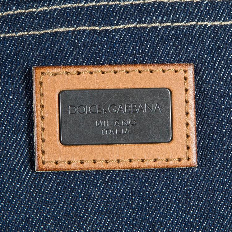 Pre Owned Dolce and Gabbana Blue Dark Wash Denim Skinny Pretty Jeans S
