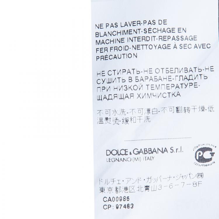 Pre Owned Dolce and Gabbana Black Floral Print Gathered Circular Skirt S