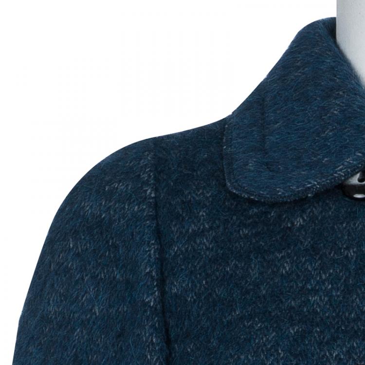 Pre Owned Dolce and Gabbana Blue Wool Double Breasted Jacket S