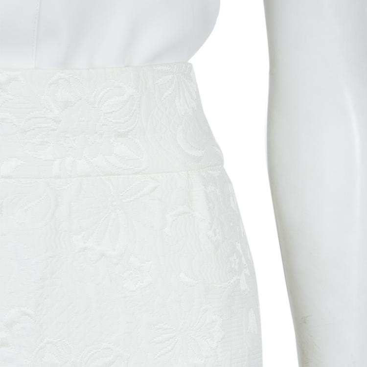 Pre Owned Dolce and Gabbana Floral Pencil Skirt M