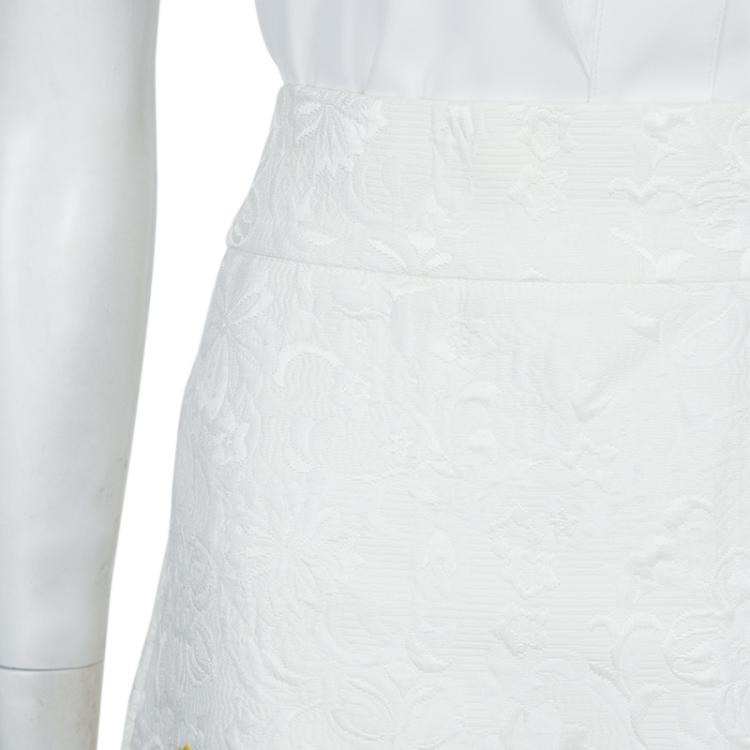 Pre Owned Dolce and Gabbana Floral Pencil Skirt M