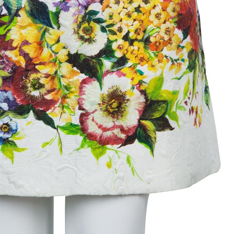 Pre Owned Dolce and Gabbana Floral Pencil Skirt M