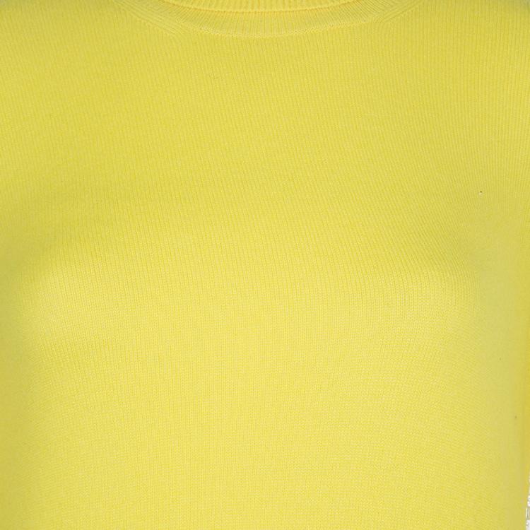 Pre Owned Dolce and Gabanna Yellow Turtleneck Knit Sweater M