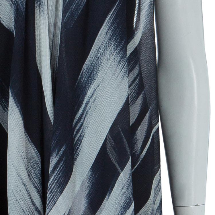 Pre Owned Dolce and Gabbana Printed Chiffon Overlay Sleeveless Silk Dress S