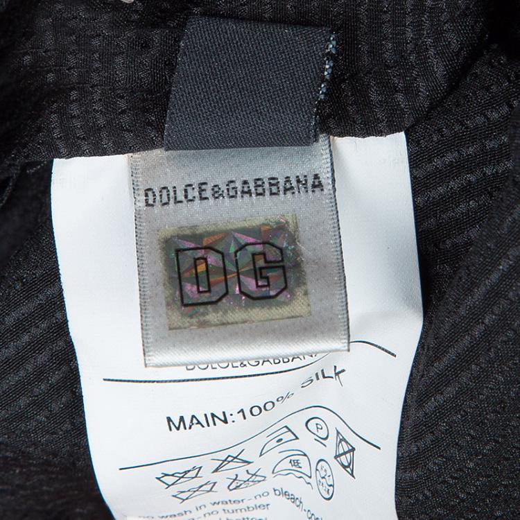 Pre Owned Dolce and Gabbana Printed Chiffon Overlay Sleeveless Silk Dress S