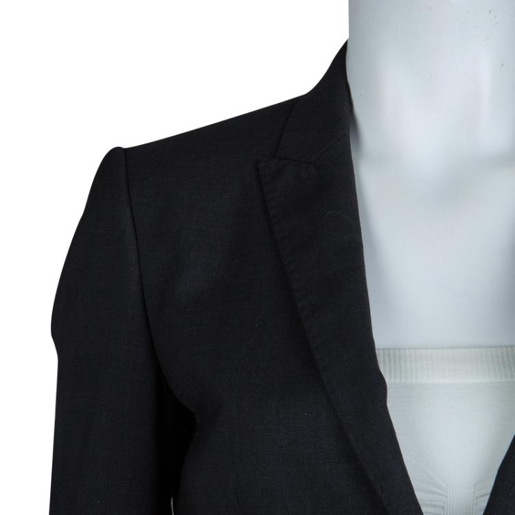 Pre Owned Dolce And Gabbana Dark Grey Fitted Blazer S